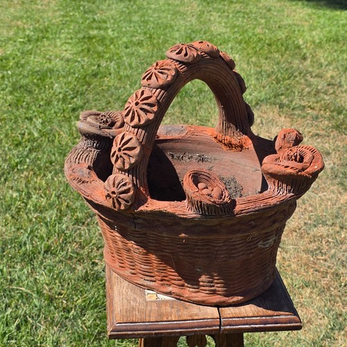 Vintage large terracotta clay - terracotta,