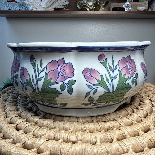 Vintage floral planter aaa - floral, 12"